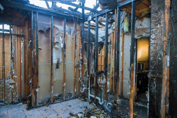Professional Emergency Fire Cleanup technician working in Oak Island, NC